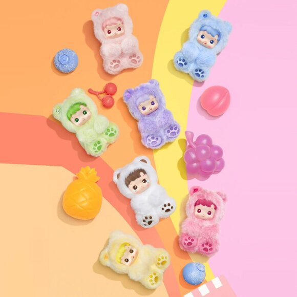 POP MART Hacipupu Gummy Bear Plush Pendant Green Apple Flavor - Picture 6 of 6